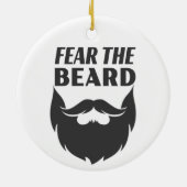 Angst voor de baard keramisch ornament (Achterkant)