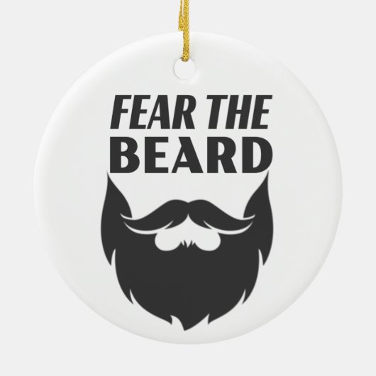 Angst voor de baard keramisch ornament (Achterkant)