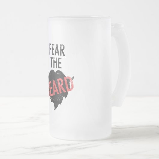 Angst voor de baard matglas bierpul (Voorkant rechts)
