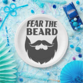 Angst voor de baard papieren bordje (Feest)