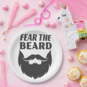 Angst voor de baard papieren bordje (Feest)