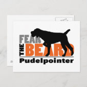 Angst voor de baard - Pudelpointer Briefkaart (Voorkant / Achterkant)