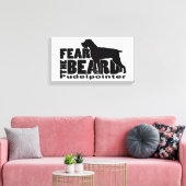 Angst voor de baard - Pudelpointer Gear Canvas Afdruk (Insitu (Woonkamer))