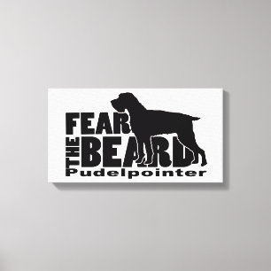 Angst voor de baard - Pudelpointer Gear Canvas Afdruk