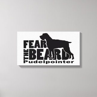 Angst voor de baard - Pudelpointer Gear Canvas Afdruk