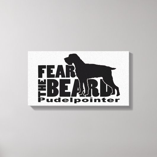 Angst voor de baard - Pudelpointer Gear Canvas Afdruk (Voorkant)