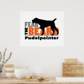 Angst voor de baard - Pudelpointer Poster (Keuken)