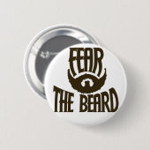 Angst voor de baard ronde button 5,7 cm (Voorkant /achterkant)