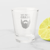Angst voor de baard shot glas (Achterkant)