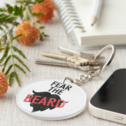 Angst voor de baard sleutelhanger (Voorkant Rechts)