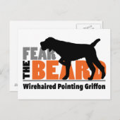 Angst voor de baard - Wirehares Pointing Griffon Briefkaart (Voorkant / Achterkant)