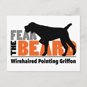 Angst voor de baard - Wirehares Pointing Griffon Briefkaart
