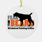 Angst voor de baard - Wirehares Pointing Griffon Keramisch Ornament (Voorkant)