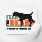 Angst voor de baard - Wirehares Pointing Griffon Muismat (Met muis)