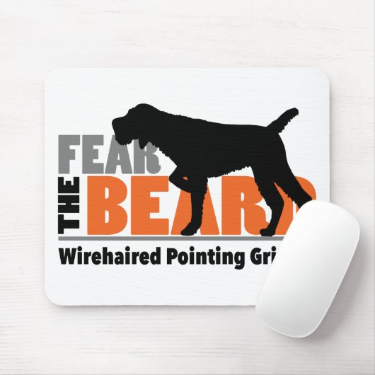 Angst voor de baard - Wirehares Pointing Griffon Muismat (Met muis)