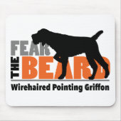 Angst voor de baard - Wirehares Pointing Griffon Muismat (Voorkant)