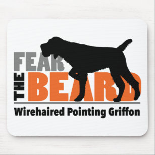 Angst voor de baard - Wirehares Pointing Griffon Muismat