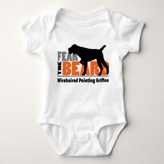 Angst voor de baard - Wirehares Pointing Griffon Romper (Voorkant)