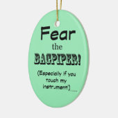 Angst voor de Bagpiper Keramisch Ornament (Links)