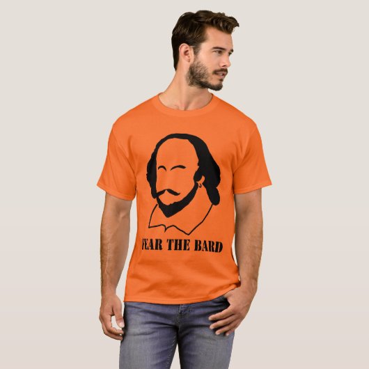 Angst voor de bard t-shirt (Voorkant volledig)