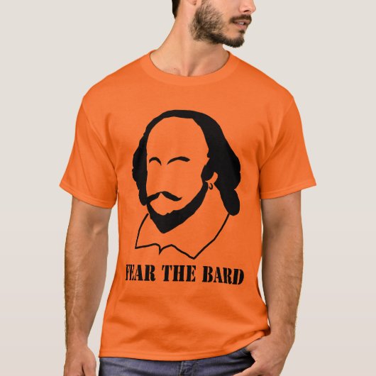 Angst voor de bard t-shirt (Voorkant)