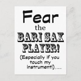 Angst voor de Bari Sax Player Briefkaart