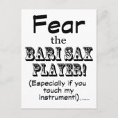 Angst voor de Bari Sax Player Briefkaart (Voorkant)