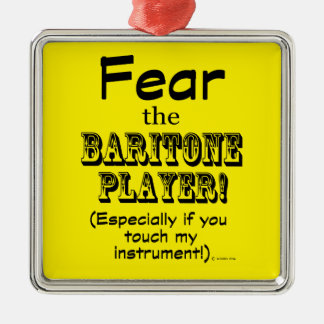 Angst voor de Baritone-speler Metalen Ornament