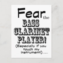 Angst voor de bass Clarinet Player