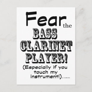 Angst voor de bass Clarinet Player Briefkaart