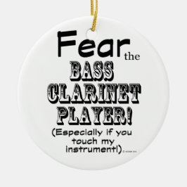 Angst voor de bass Clarinet Player Keramisch Ornament
