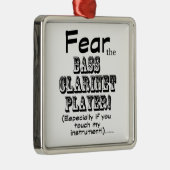 Angst voor de bass Clarinet Player Metalen Ornament (Rechts)