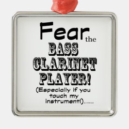 Angst voor de bass Clarinet Player Metalen Ornament
