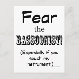Angst voor de bassonist briefkaart