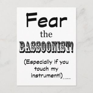 Angst voor de bassonist briefkaart