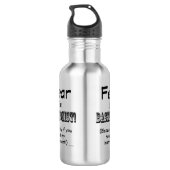 Angst voor de bassonist waterfles  (Achterkant)