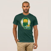 Angst voor de Beard Green en Gold T-shirt (Voorkant volledig)