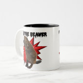 Angst voor de Beaver Tweekleurige Koffiemok (Voorkant links)