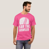 Angst voor de bowler cricket t-shirt (Voorkant volledig)