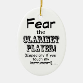Angst voor de Clarinet Player Keramisch Ornament