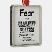 Angst voor de Clarinet Player Metalen Ornament (Rechts)