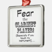 Angst voor de Clarinet Player Metalen Ornament (Links)