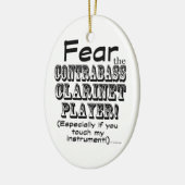 Angst voor de Clarinet Player van Contrabass Keramisch Ornament (Links)