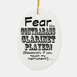 Angst voor de Clarinet Player van Contrabass Keramisch Ornament