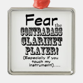Angst voor de Clarinet Player van Contrabass Metalen Ornament