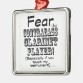 Angst voor de Clarinet Player van Contrabass Metalen Ornament (Links)