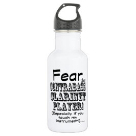 Angst voor de Clarinet Player van Contrabass Waterfles