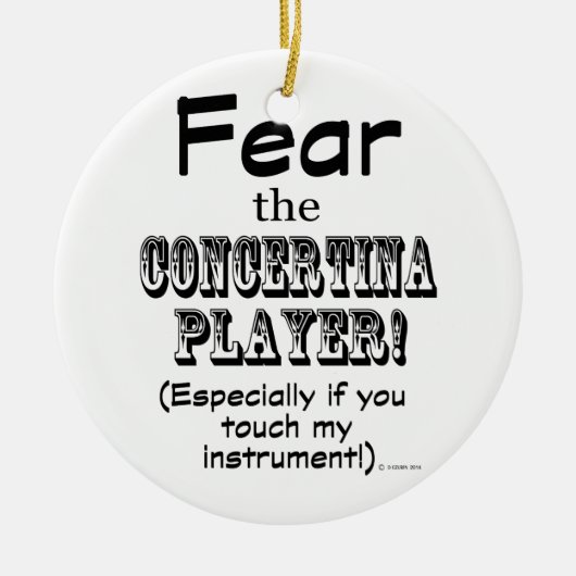 Angst voor de Concertina Player Keramisch Ornament (Voorkant)