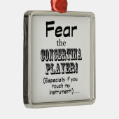 Angst voor de Concertina Player Metalen Ornament (Rechts)