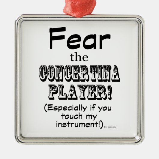 Angst voor de Concertina Player Metalen Ornament (Voorkant)
